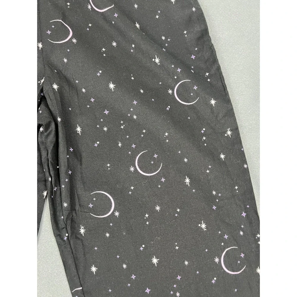 Hyde & EEK Celestial Moon Pants Whimsigoth Witchy Goth Black Cotton Large